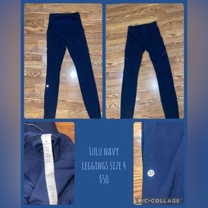 Lululemon size 4 navy blue leggings